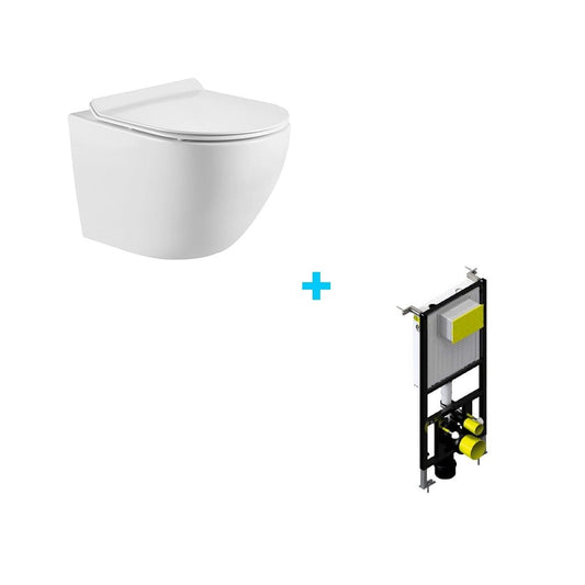 Pack suspendido cisterna empotrada + Inodoro Durante Suspendido - Thebath