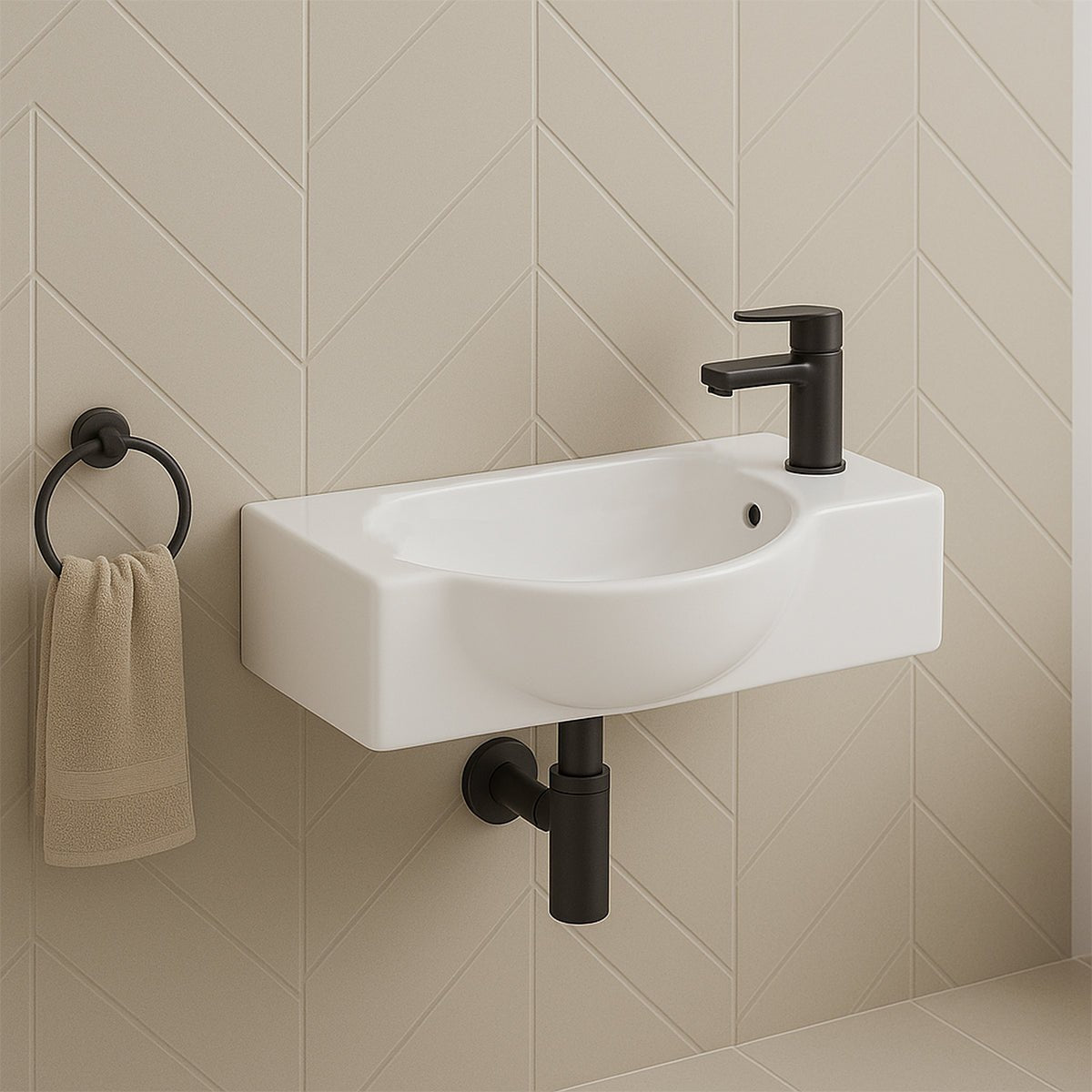 Lavabo suspendido blanco Hazel - Thebath