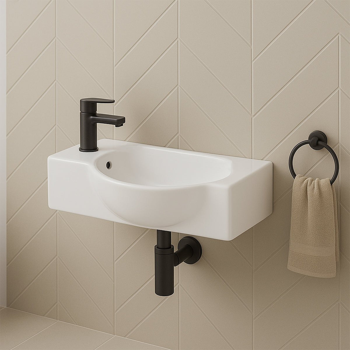Lavabo suspendido blanco Hazel - Thebath