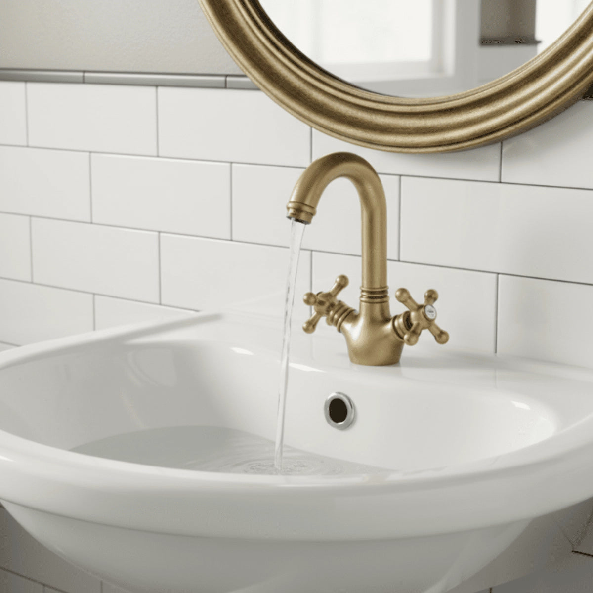 Grifo lavabo latón vintage Stilo