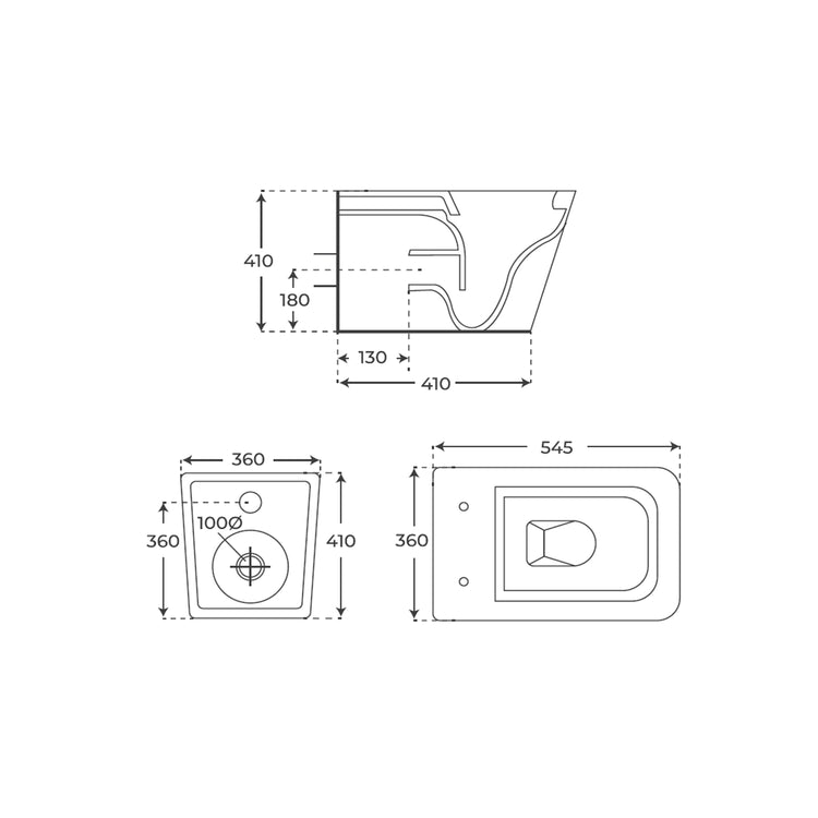 Inodoro compacto negro mate Florencia