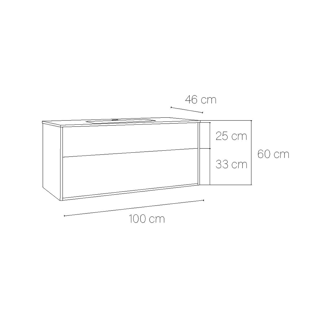 Mueble suspendido cuarto baño Albor