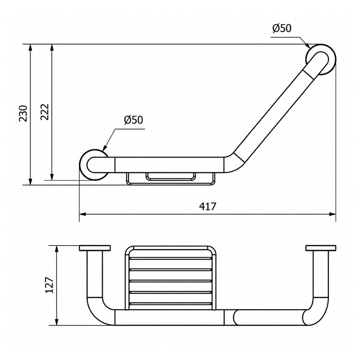 Agarradera para ducha Brass
