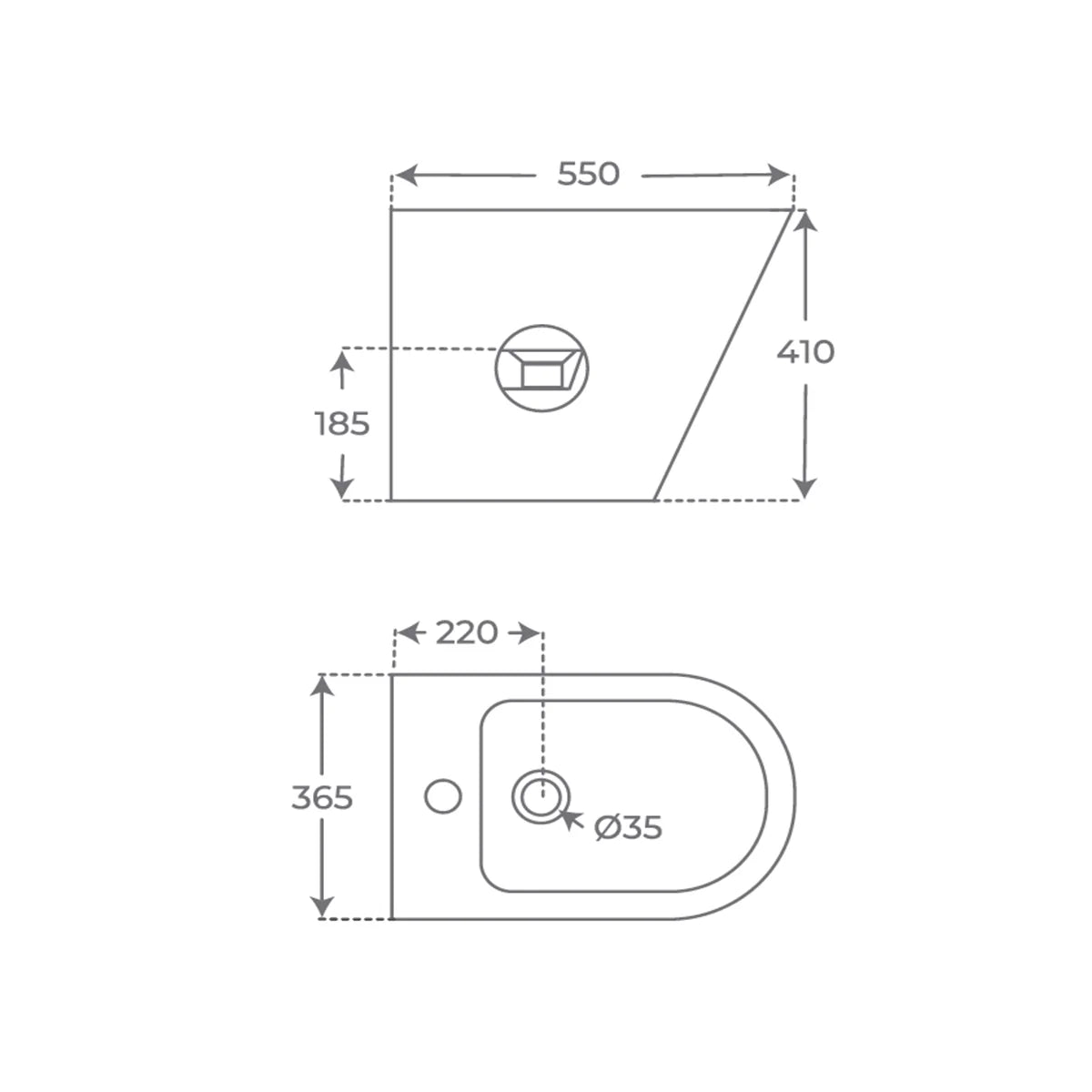 Bidet para baño blanco mate Venecia - Thebath