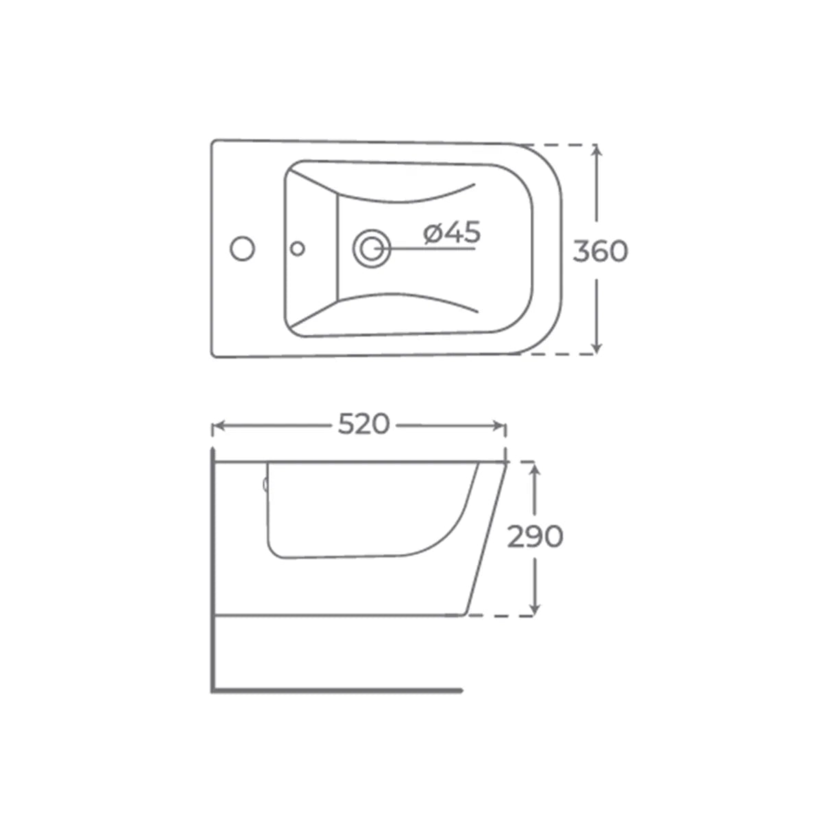 Bidé suspendido blanco mate Florencia - Thebath