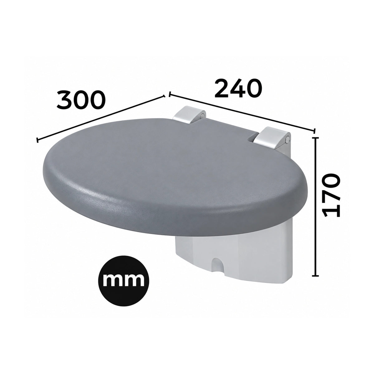 Asiento de ducha abatible