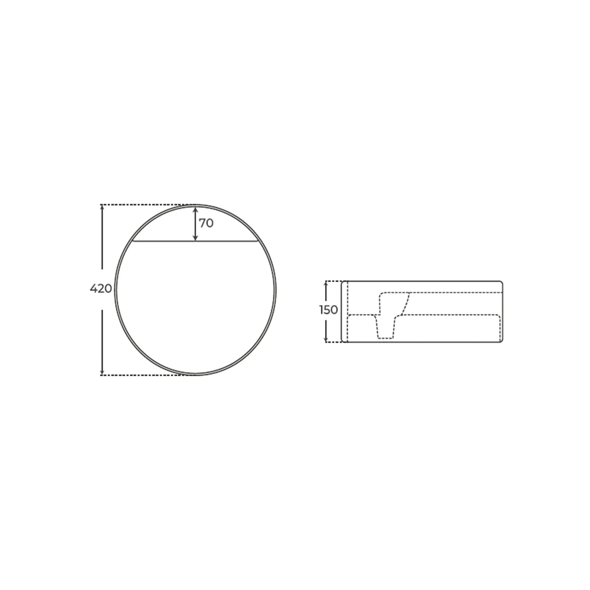 Lavabo circular Orlando - Thebath