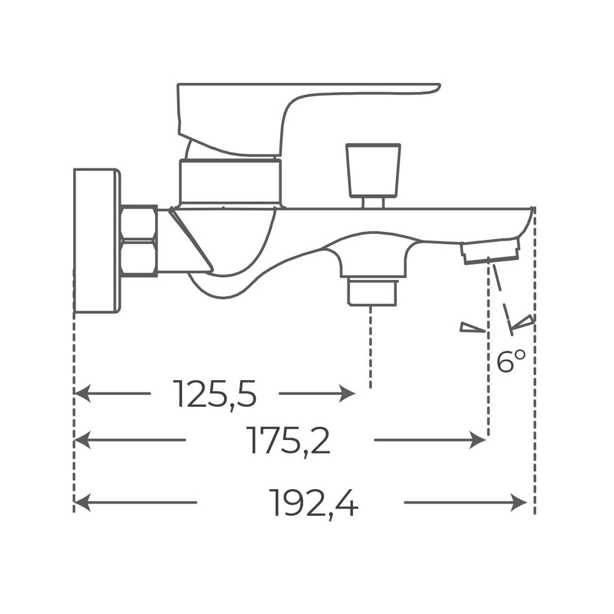 Grifo blanco brillo Flat