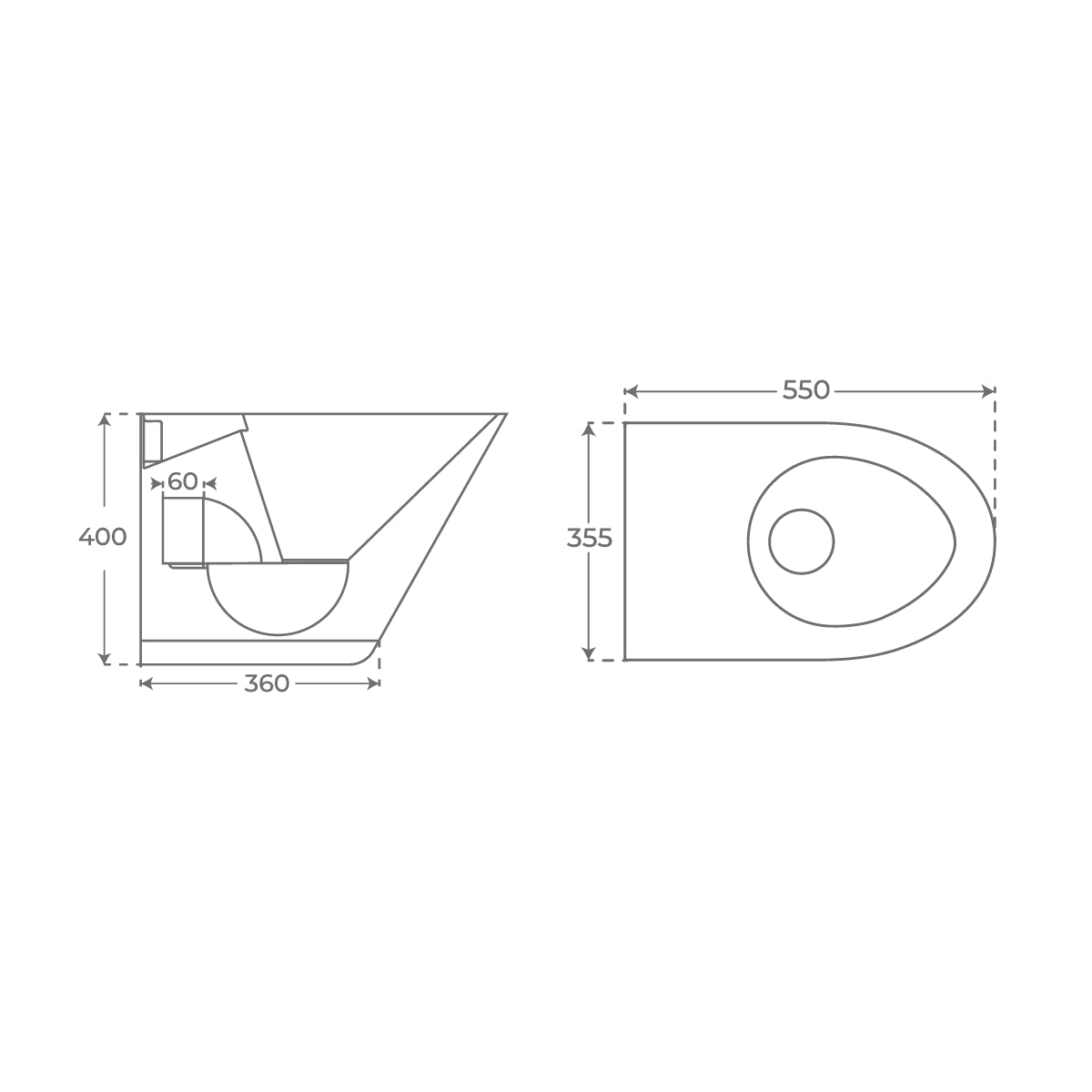 Inodoro suspendido antivandálico Neus