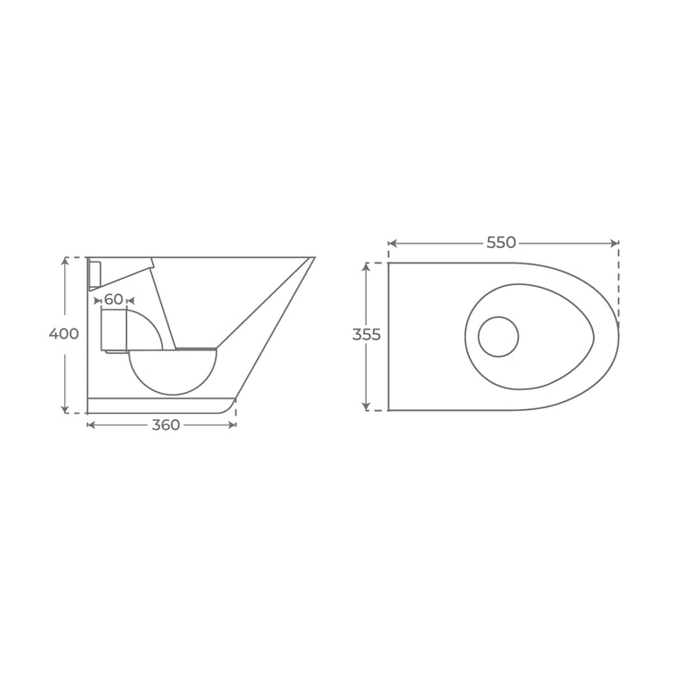 Inodoro suspendido antivandálico Neus