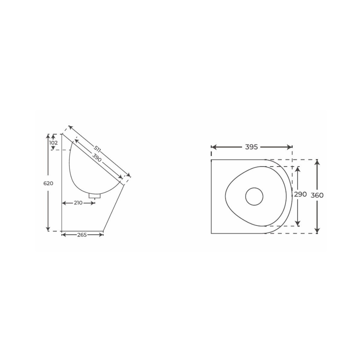 Urinario de pared Neus - Thebath