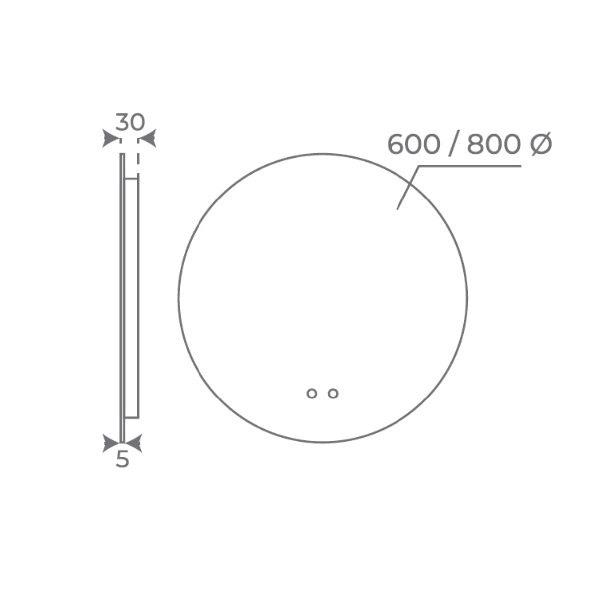 Espejo con luz Dante - Thebath