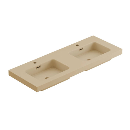 Lavabo sobre mueble resina 2 senos Regular