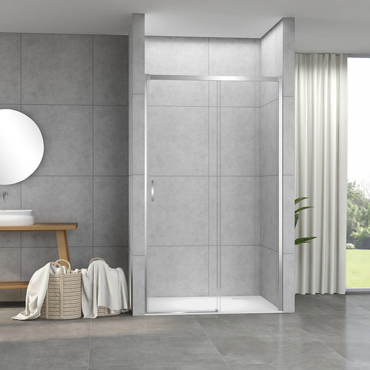 Mampara de baño fija cromada Safi - Thebath