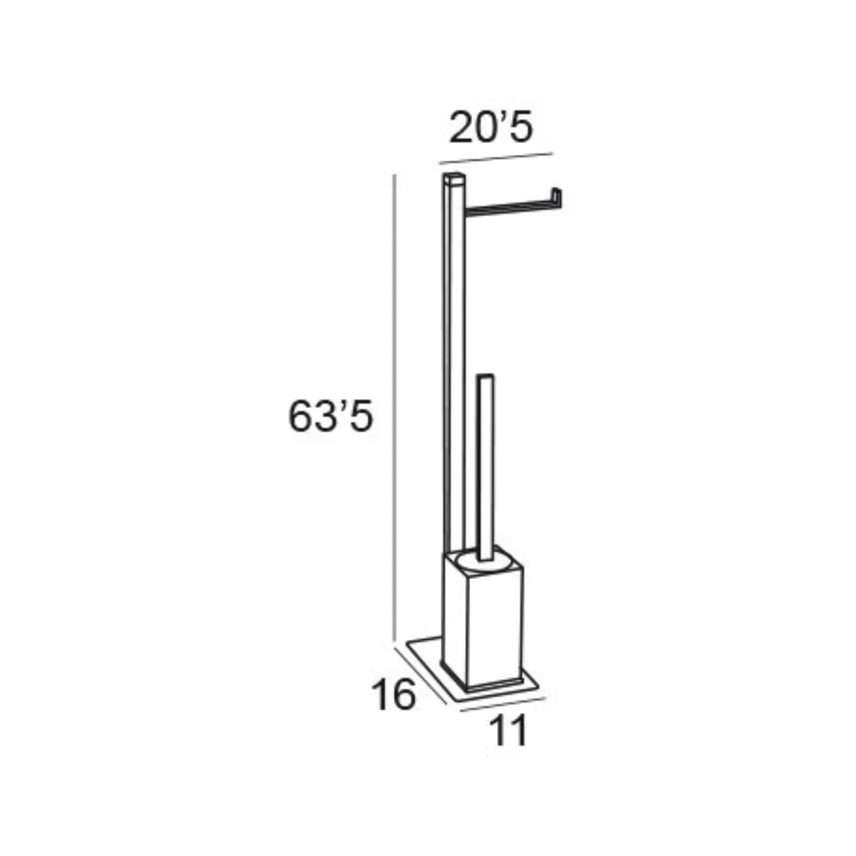 Portarrollos escobillero moderno - Thebath