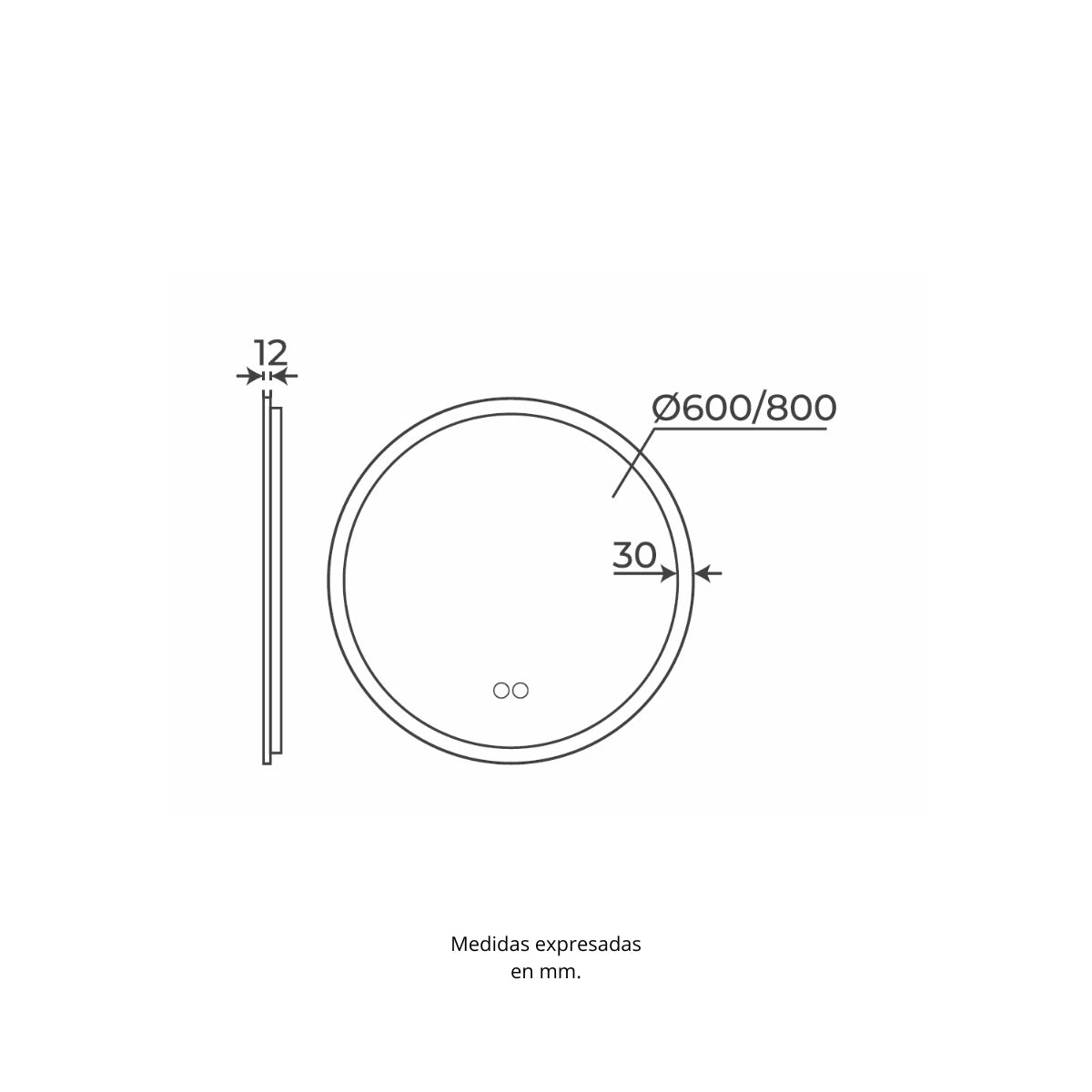 Espejo redondo decorativo Donna - Thebath