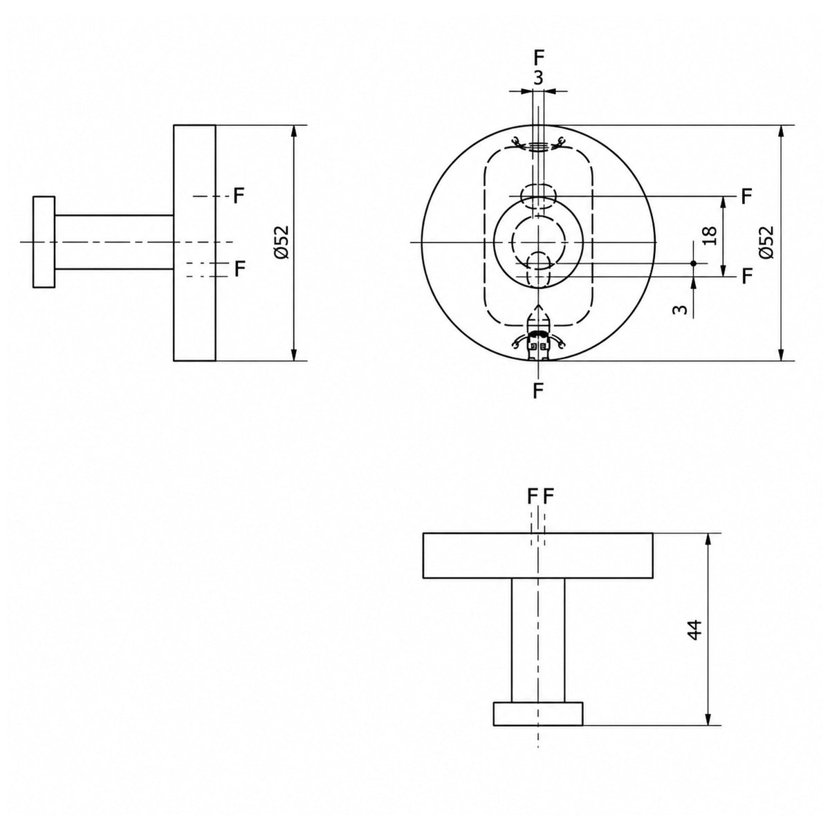 Colgador pared Brass
