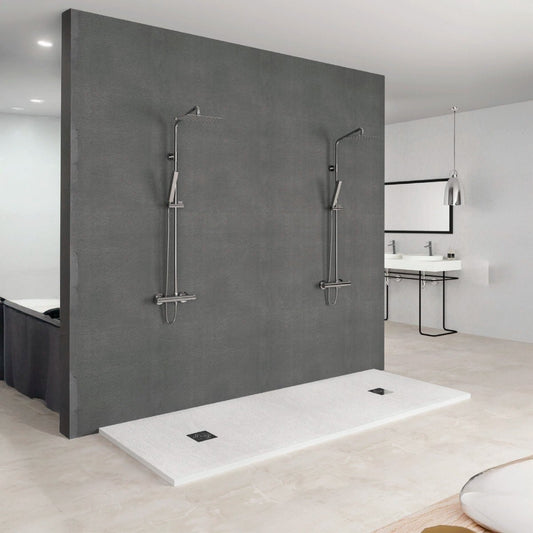 Plato de ducha resina textura soft Bizona - Thebath