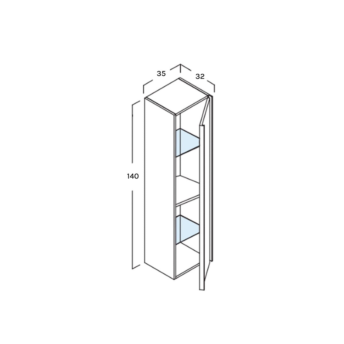 Armario auxiliar de baño Cairo - The Bath