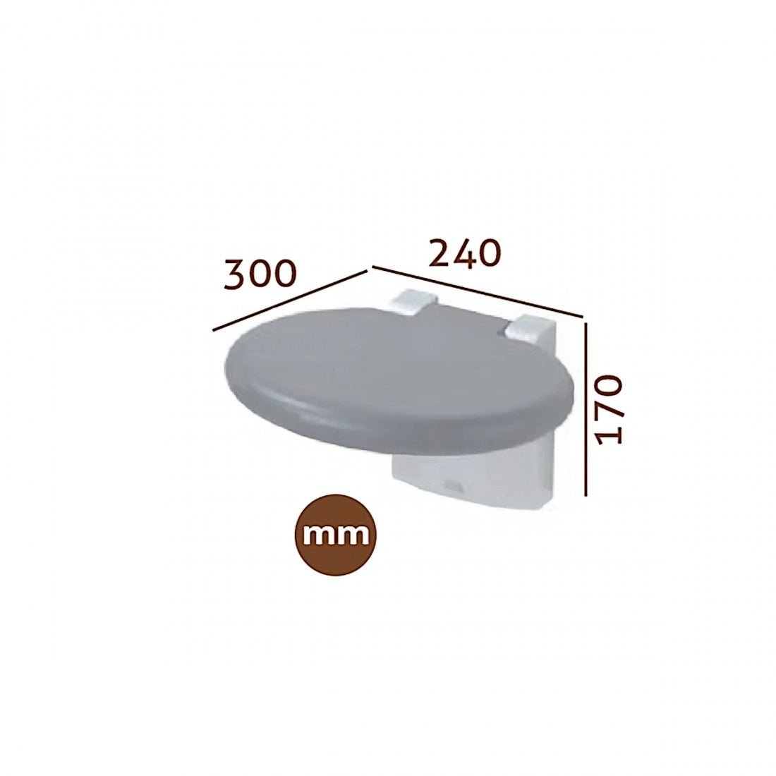 Asiento de ducha abatible