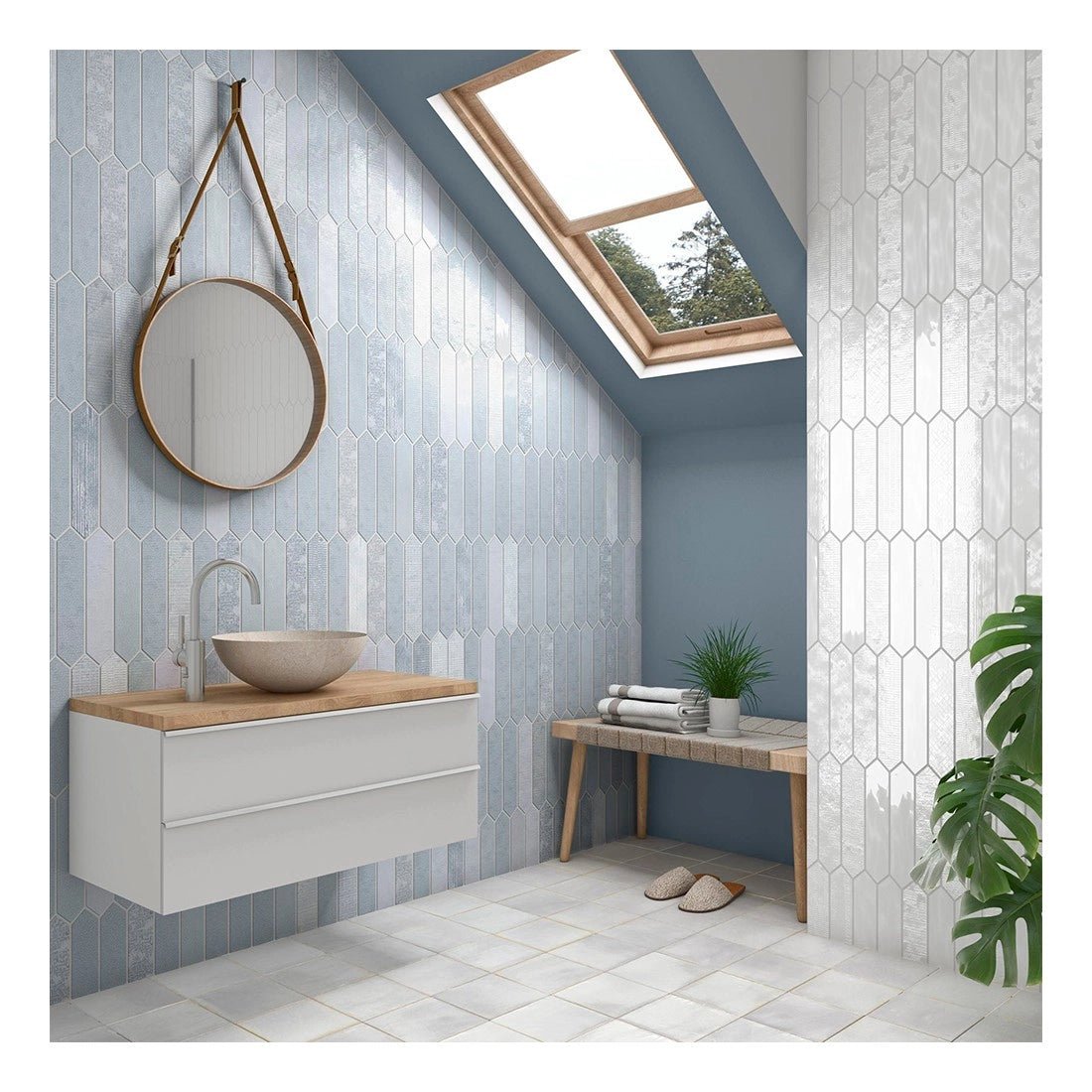 Azulejo para baño Crackle Decor 7,5x33