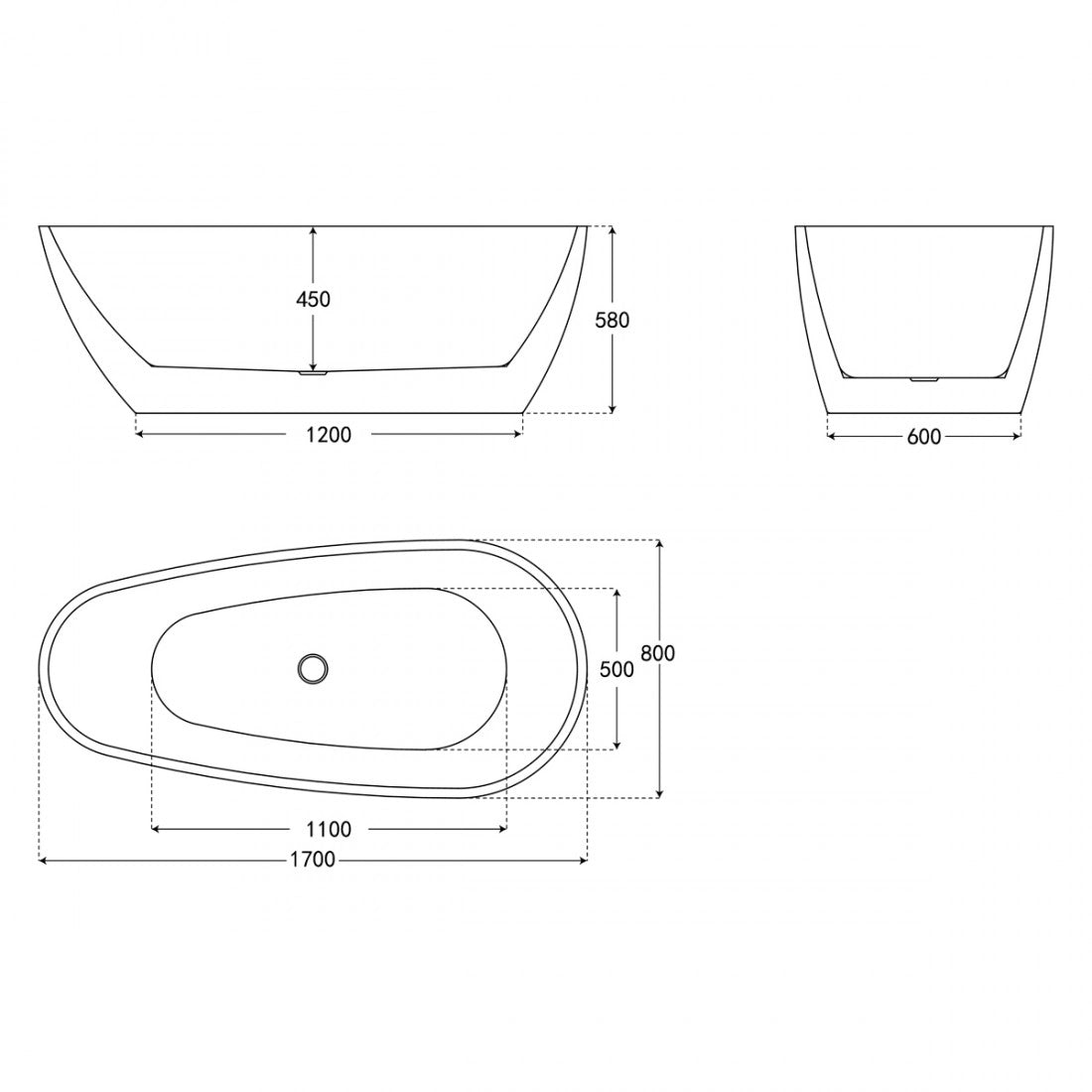 Bañera exenta Kivu - Thebath