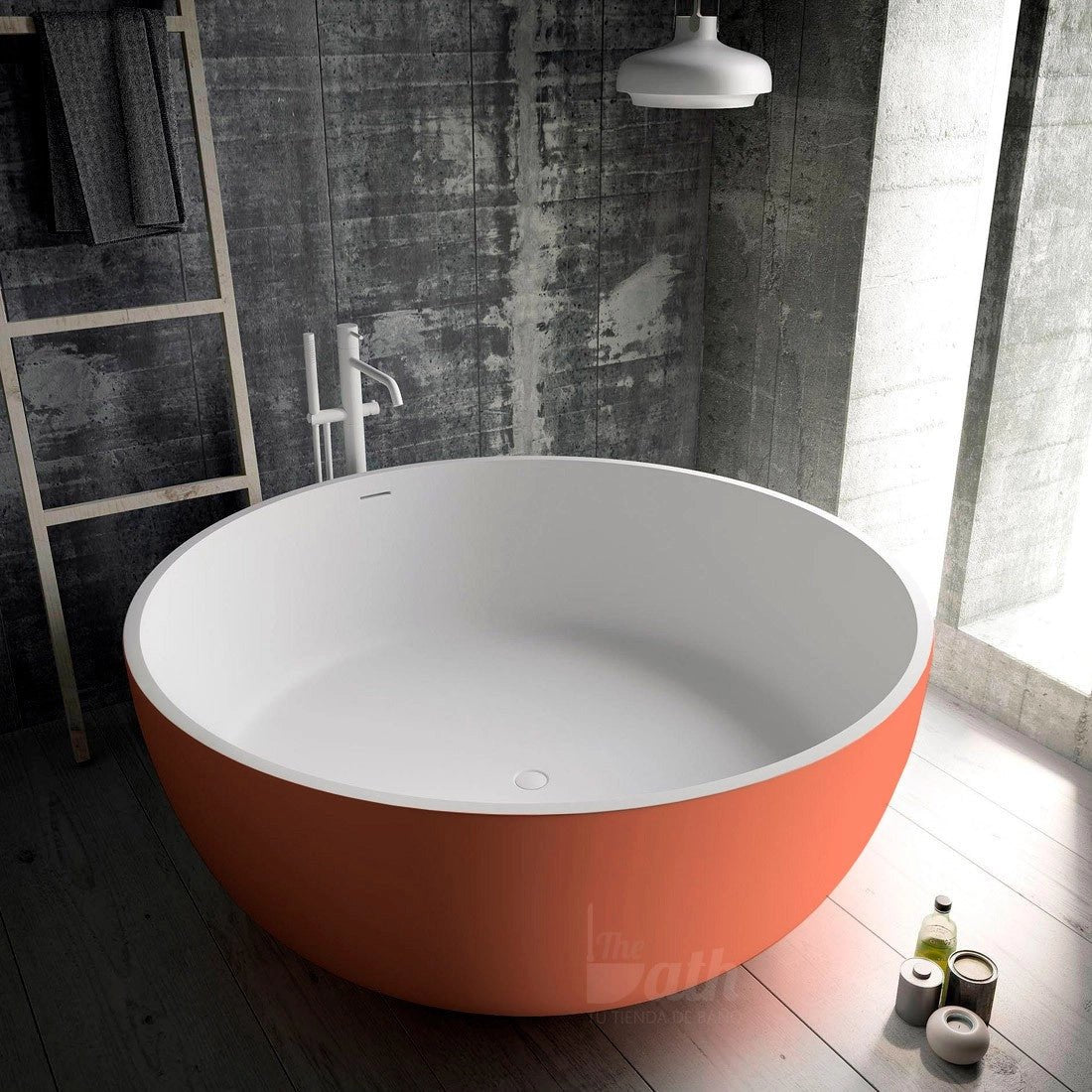 Bañera redonda solid surface Aral
