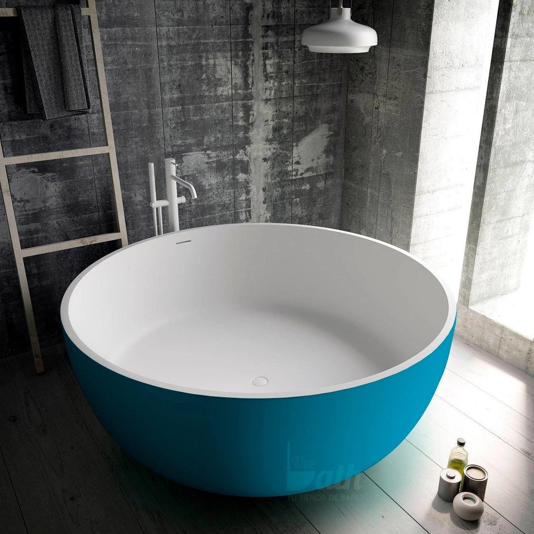 Bañera redonda solid surface Aral