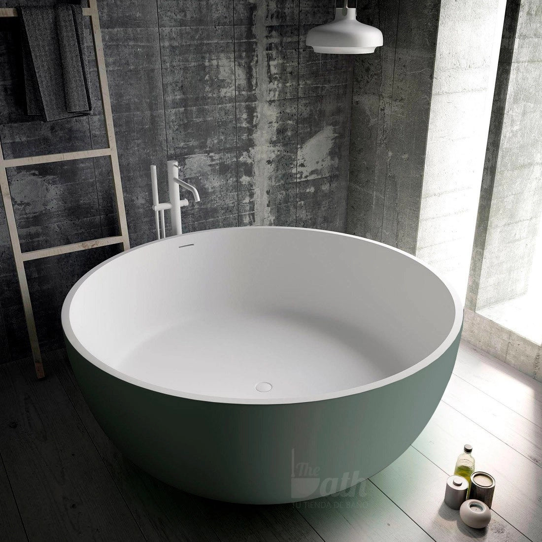 Bañera redonda solid surface Aral