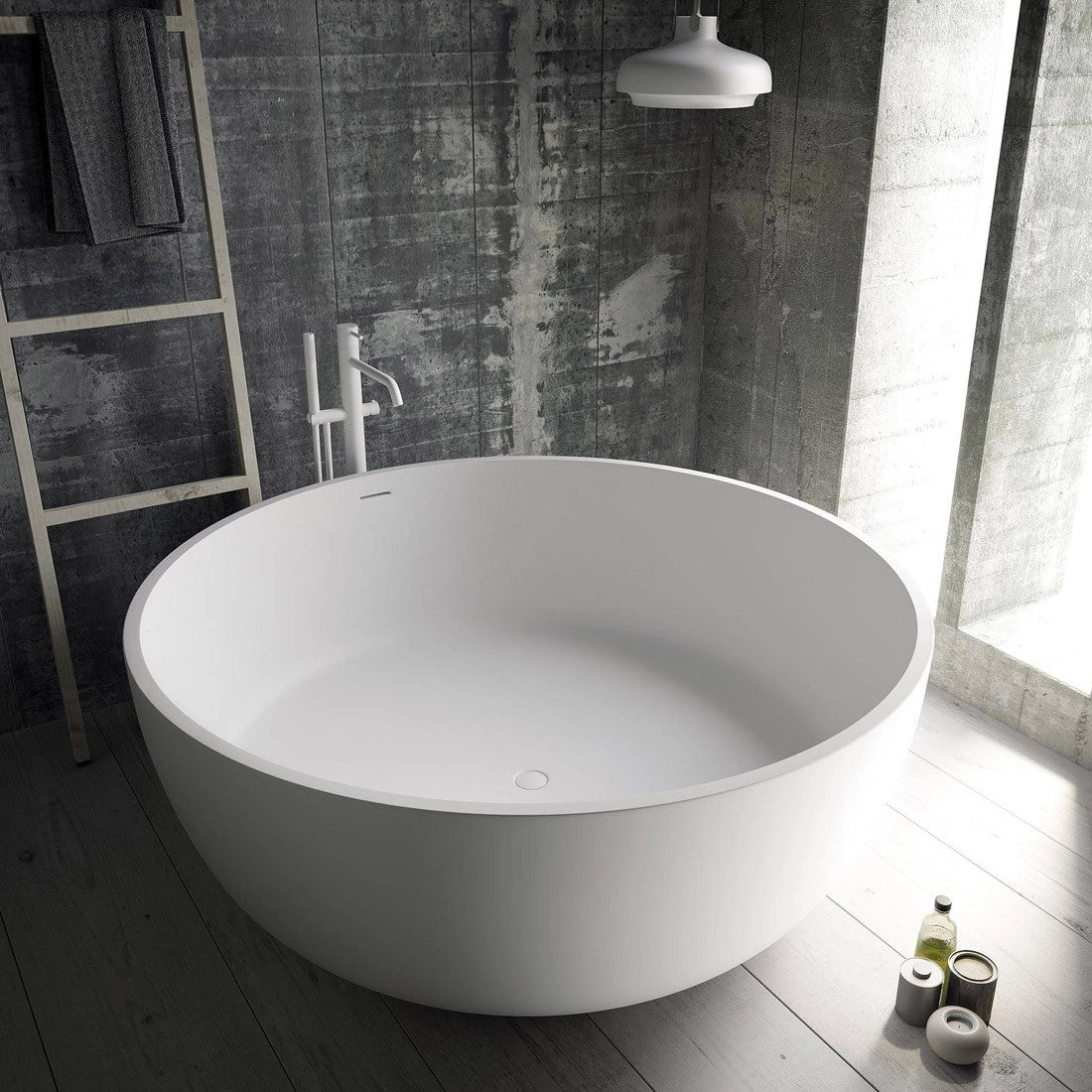 Bañera redonda solid surface Aral