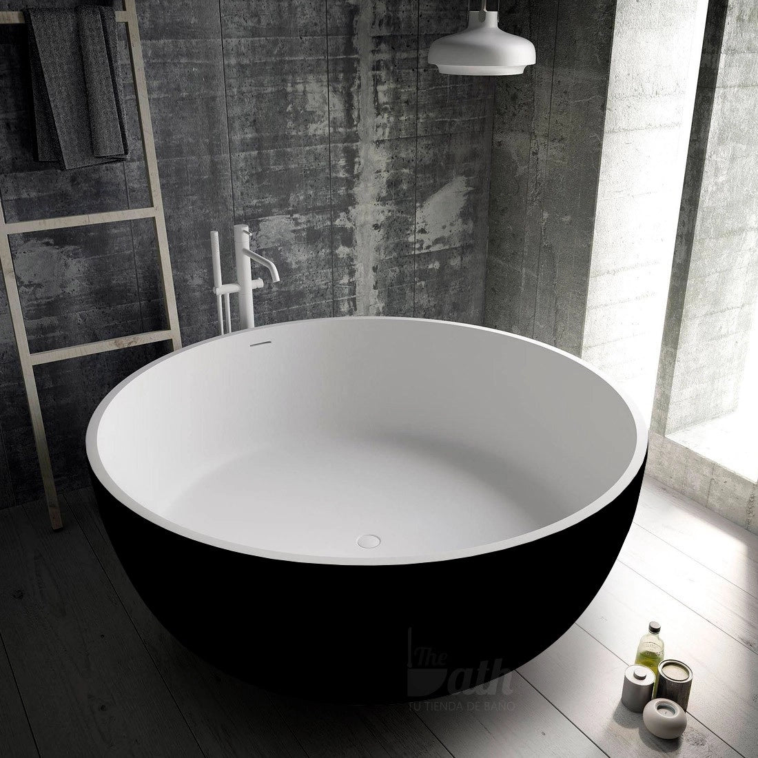 Bañera redonda solid surface Aral