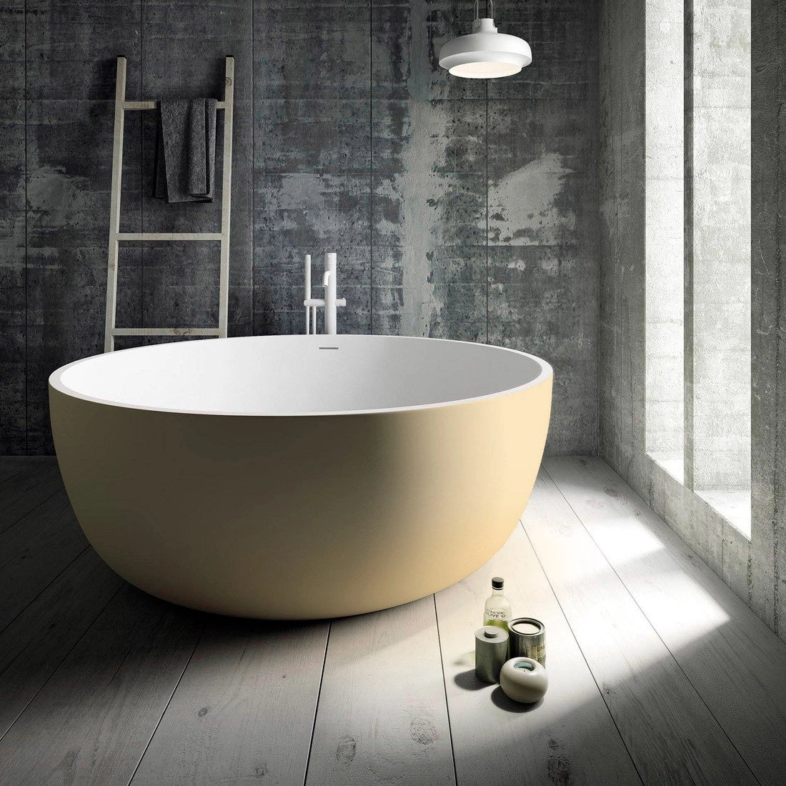 Bañera redonda solid surface Aral