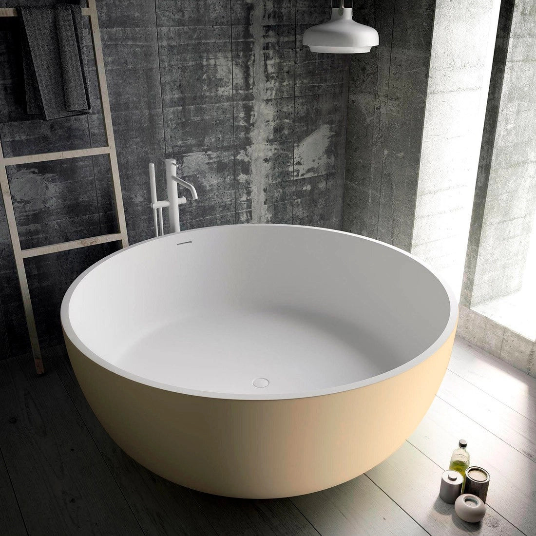 Bañera redonda solid surface Aral