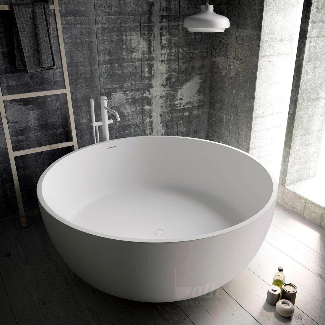 Bañera redonda solid surface Aral