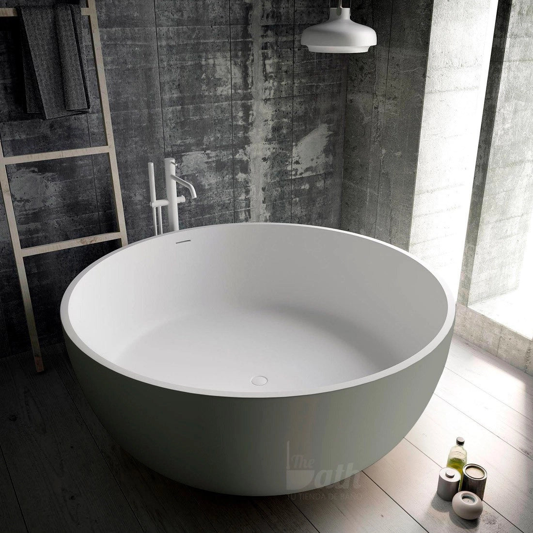 Bañera redonda solid surface Aral