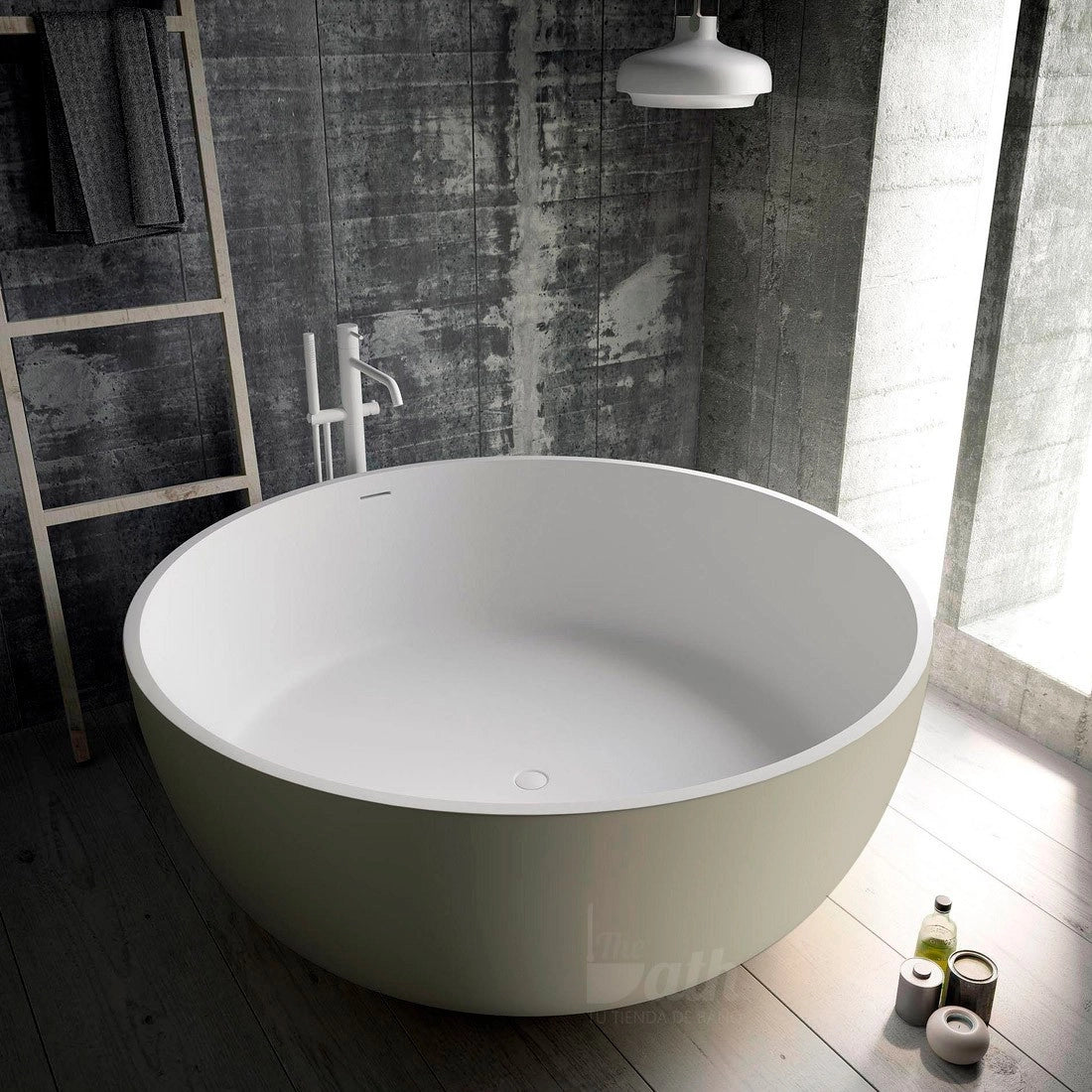 Bañera redonda solid surface Aral