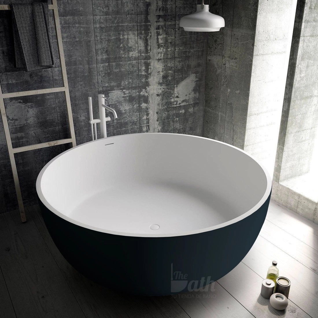 Bañera redonda solid surface Aral