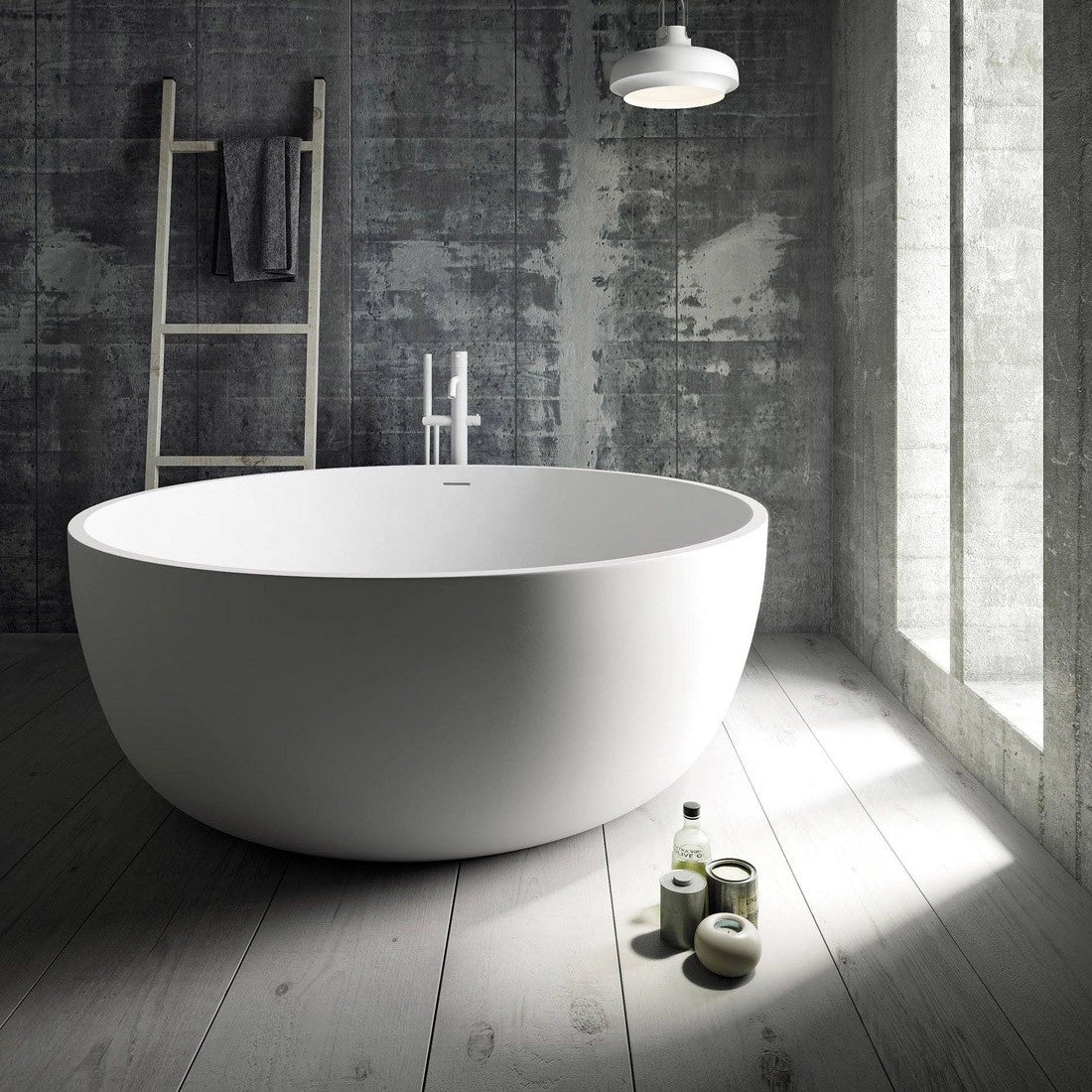 Bañera redonda solid surface Aral