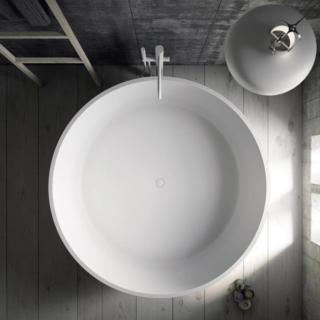 Bañera redonda solid surface Aral