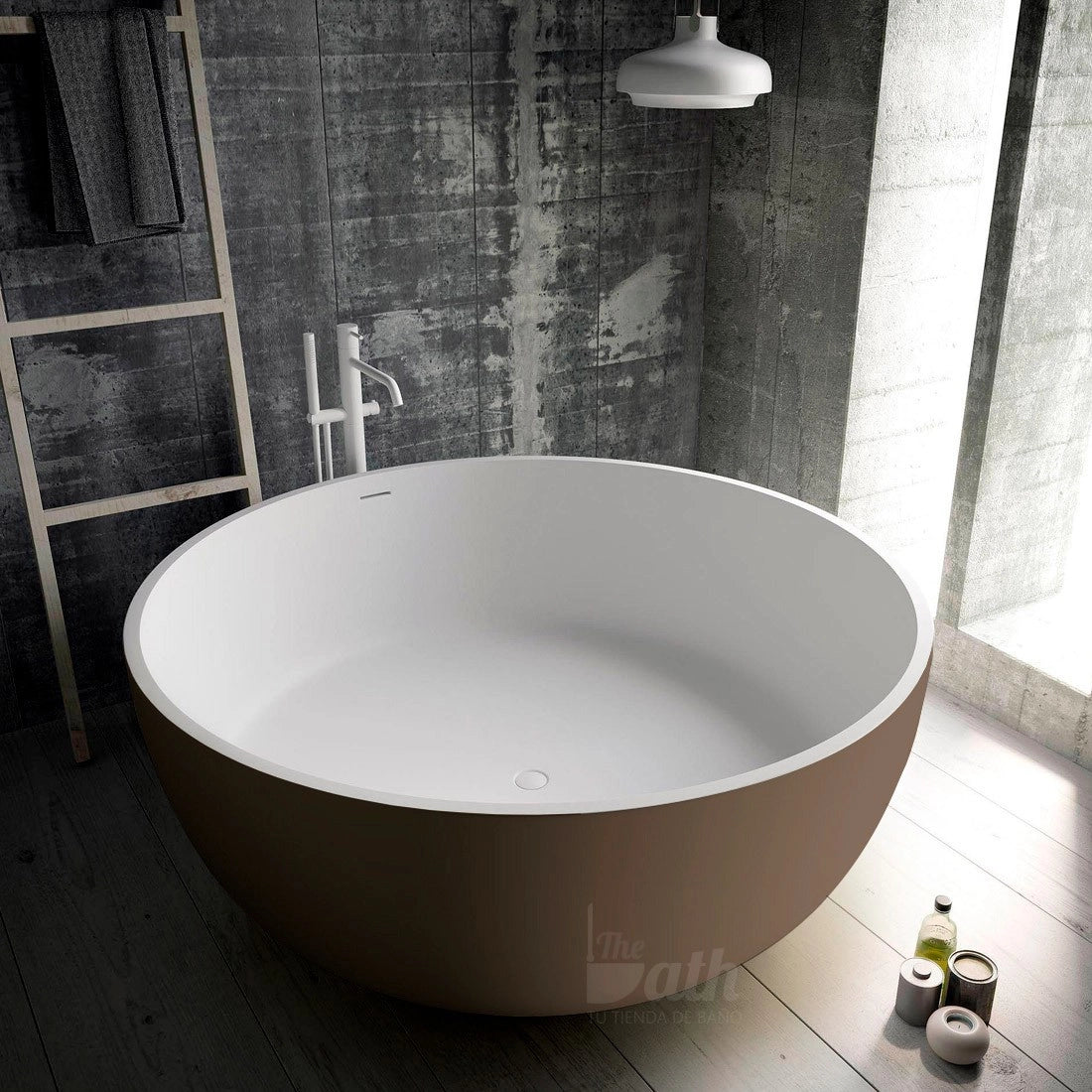 Bañera redonda solid surface Aral