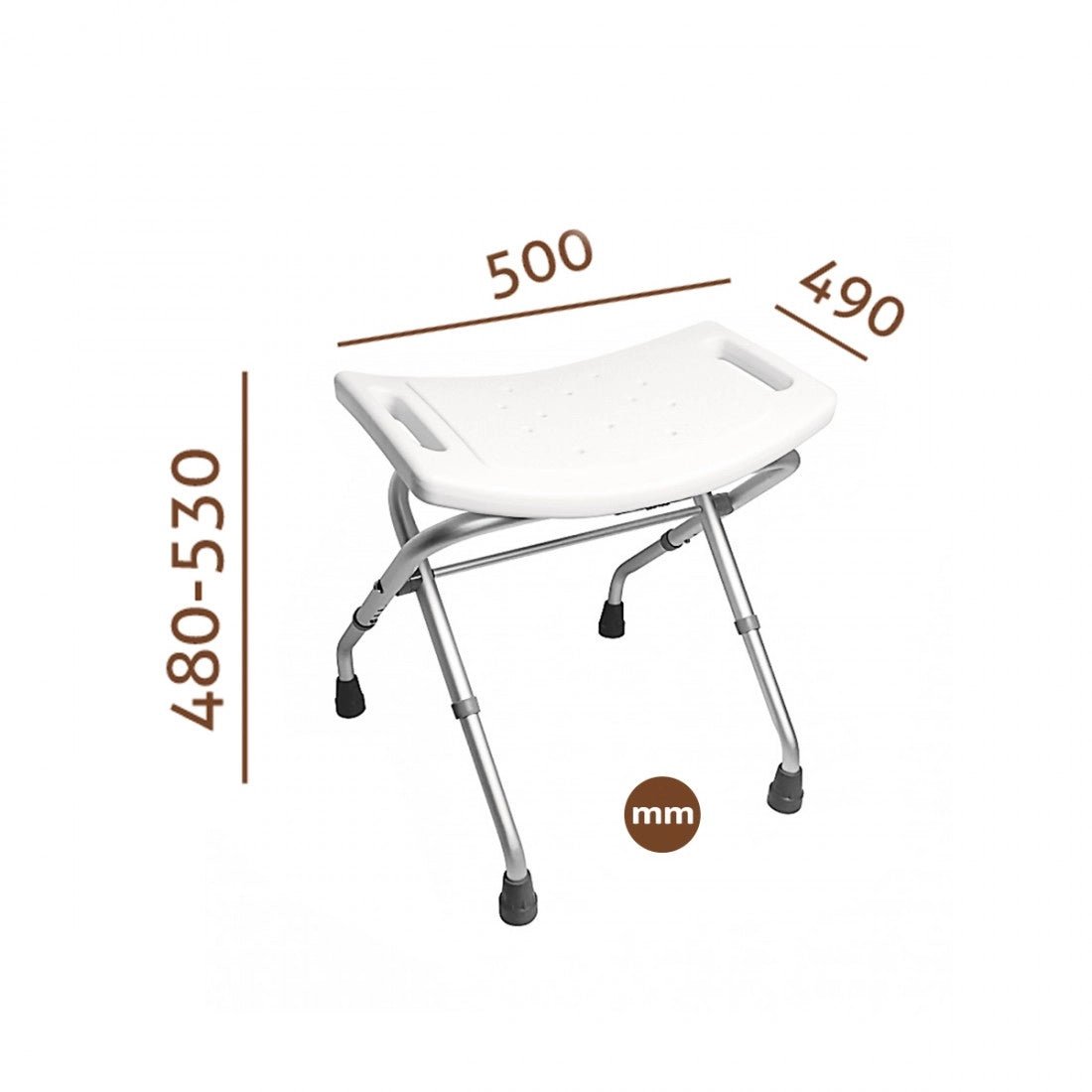 Banqueta para baño plegable