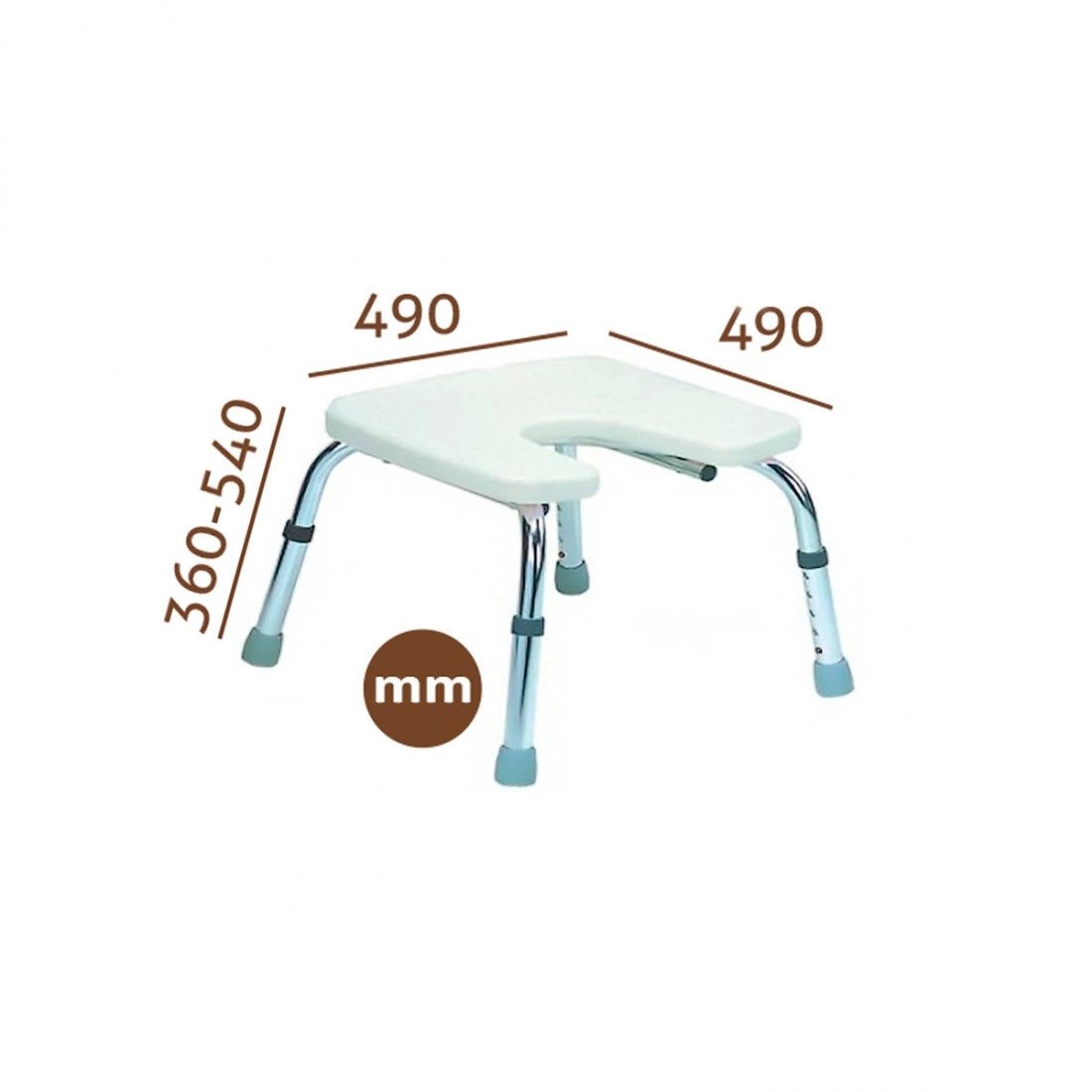 Banqueta para baño regulable