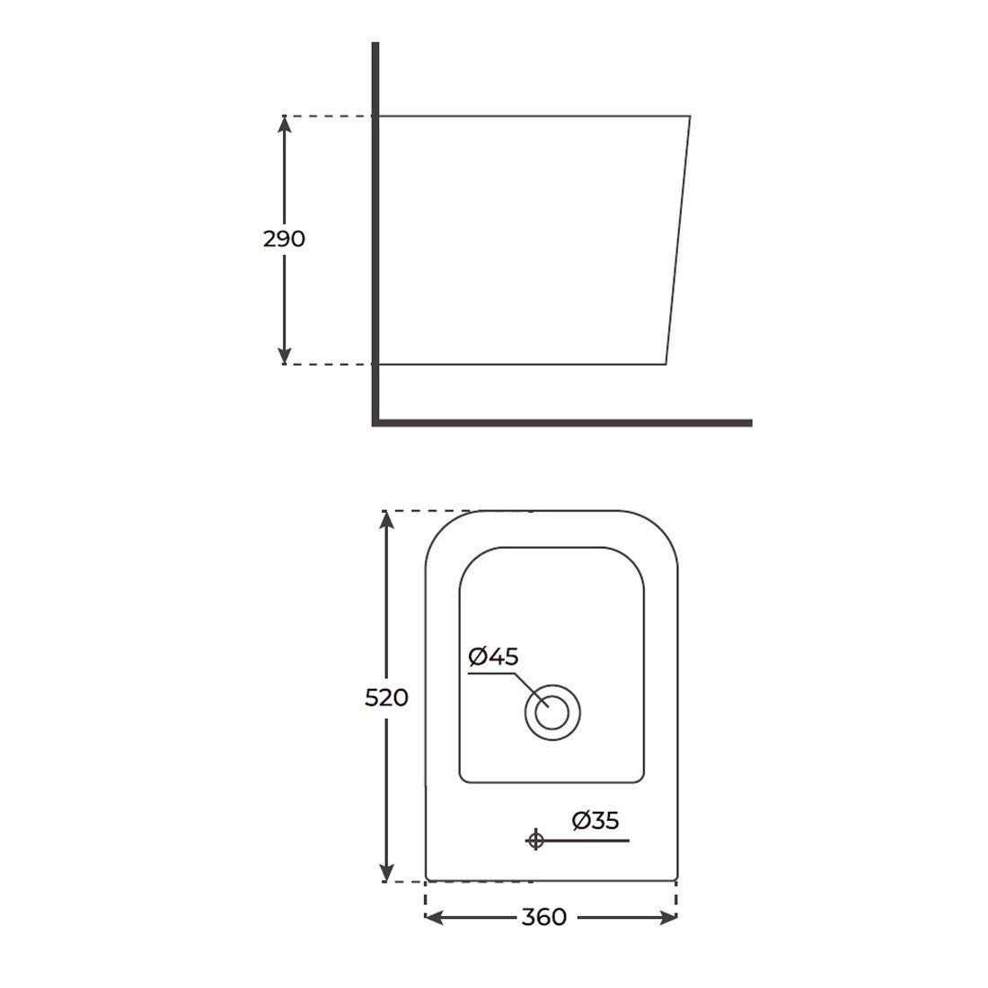 Bidé suspendido Florencia brillo