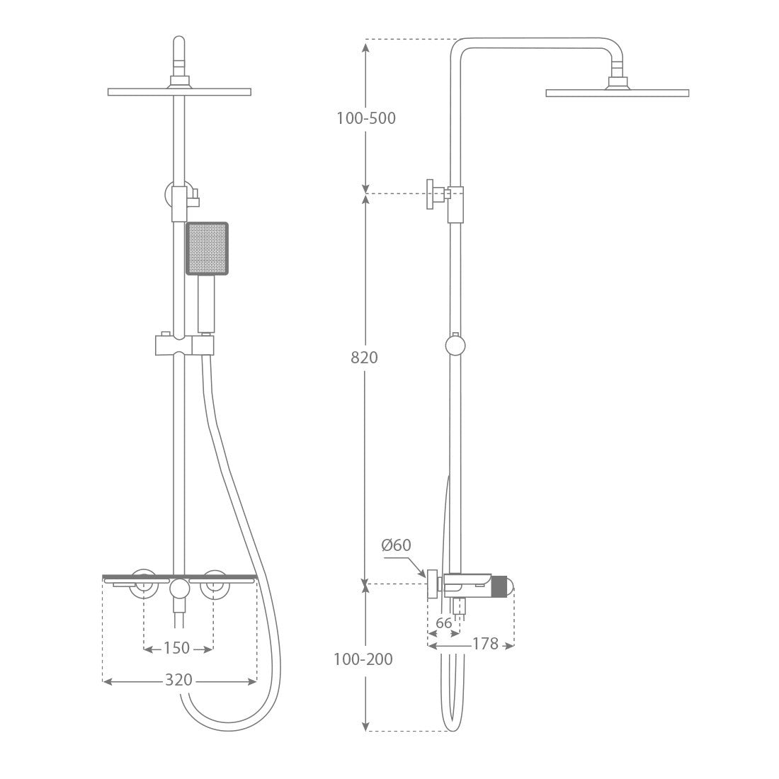 Columna de baño mármol Bequia