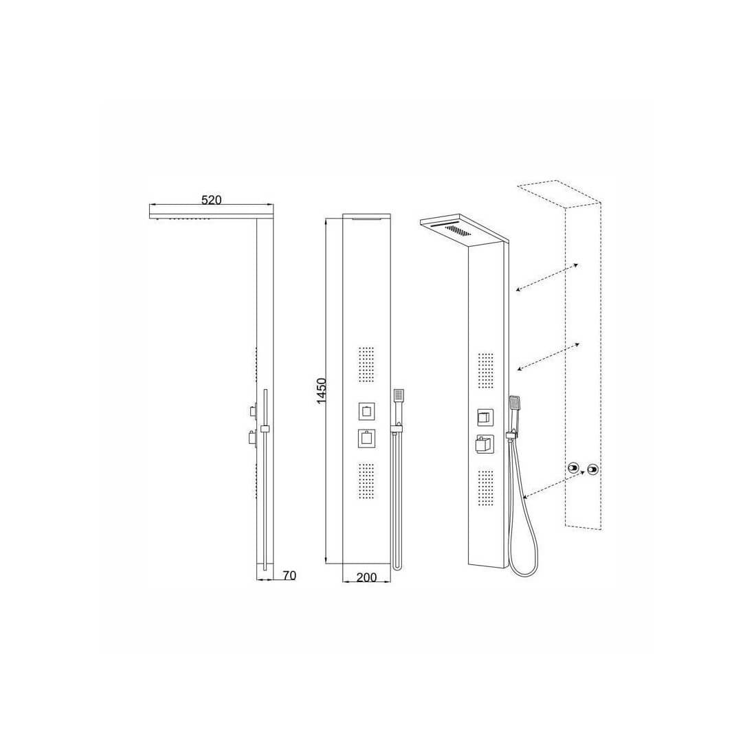 Columna de Hidromasaje Edna