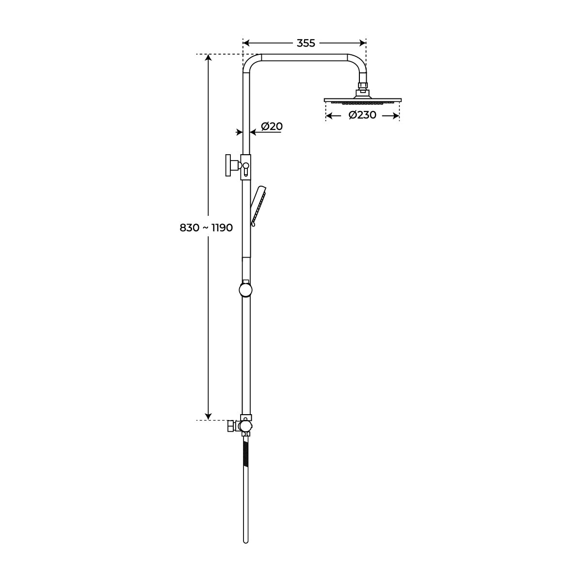 Conjunto ducha termostática Haka - Thebath