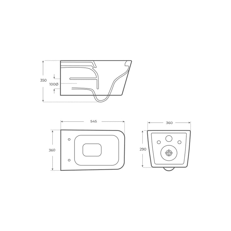 Inodoro suspendido blanco mate Florencia