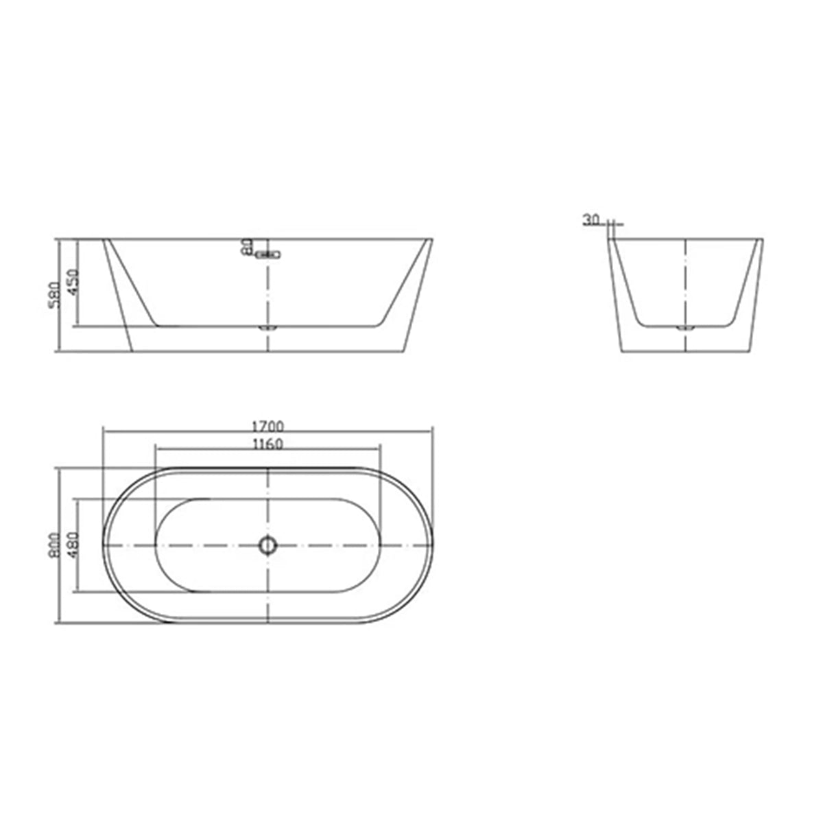 Bañera moderna Danubio - Thebath
