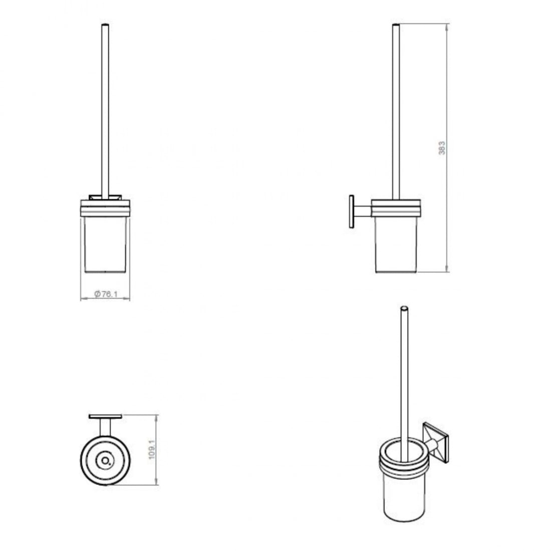 Escobillero de baño Duo Square
