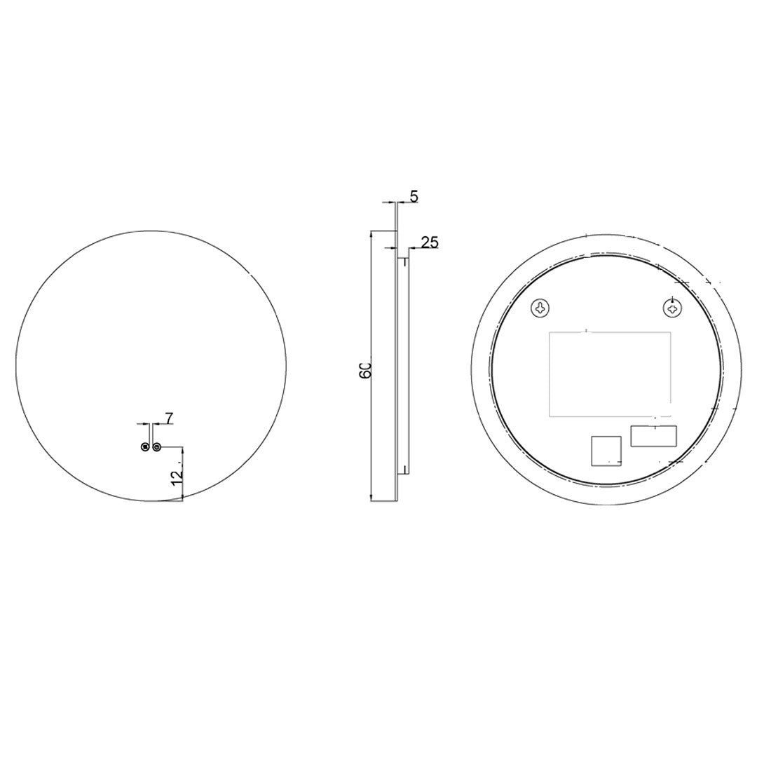 Espejo con luz Dante